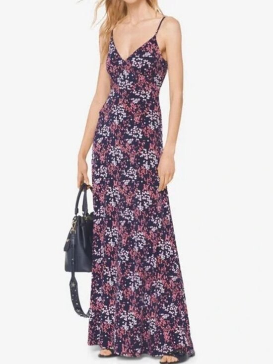 Michael Kors Dresses & Skirts - Michael Kors Bloom Ditsy Floral Stretch Knit Maxi Sun Dress Casual Or Formal XL